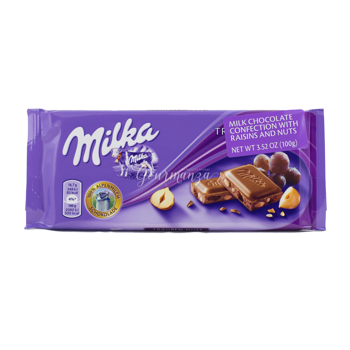 MILKA 100g Raisins & Nuts Chocolate