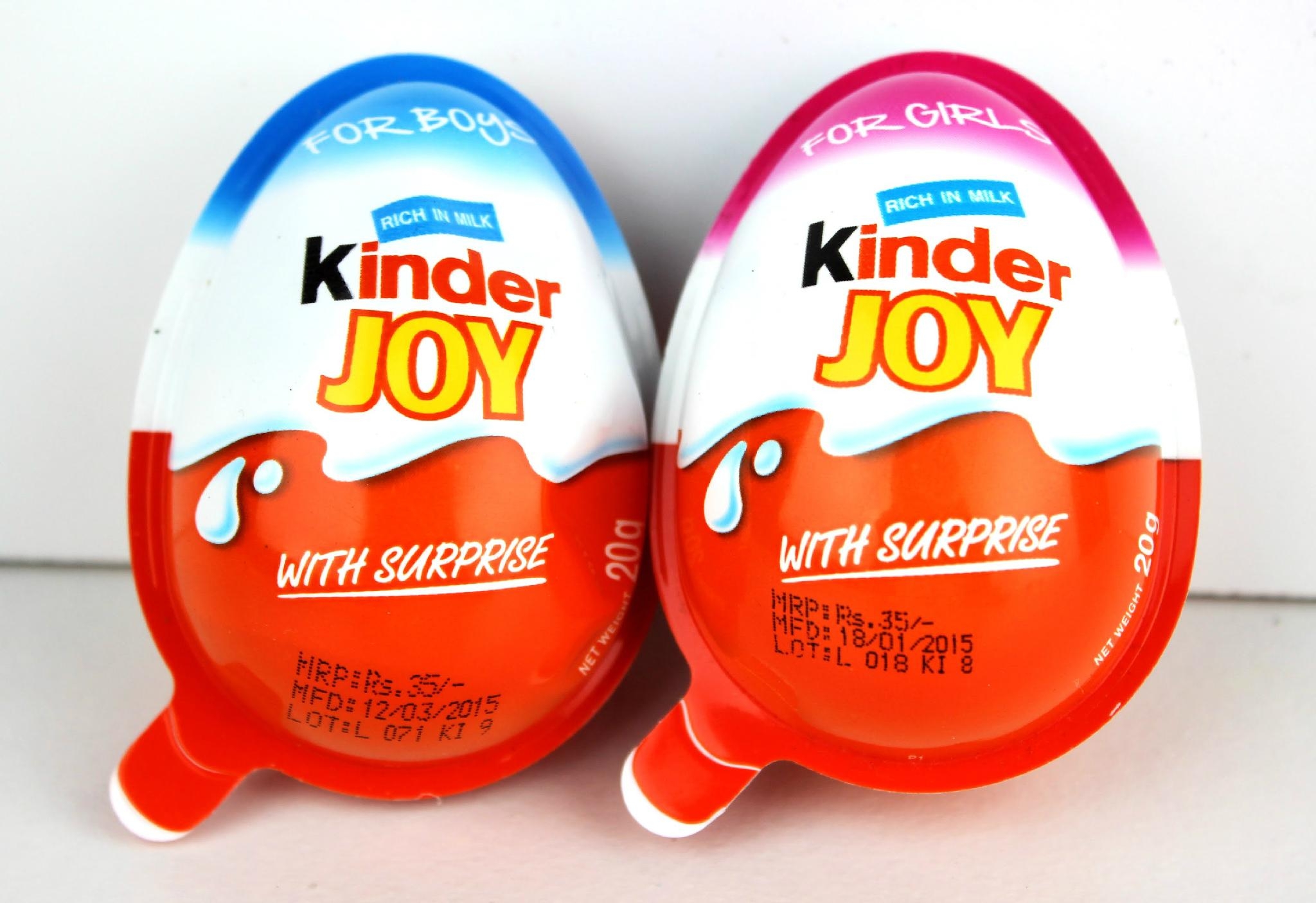 Kinder joy chocolate surprise egg pack, 12 ea